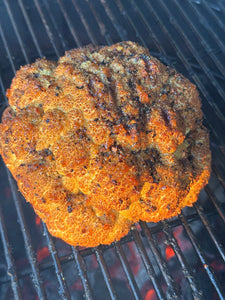 Grilled Whole Cauliflower with Honey Mustard Glaze